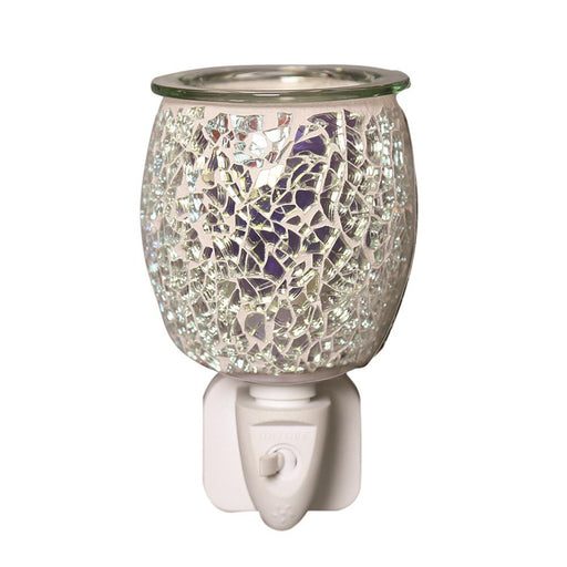 Plug In Wax Warmer - Mosaic Silver Glass - Something Different Gift Shop