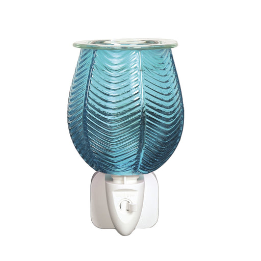 Plug In Wax Warmer - Ribbed Aqua Lustre - Something Different Gift Shop