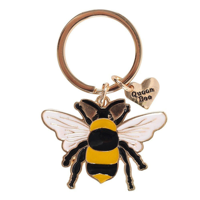 Queen Bee Enamel Keyring - Something Different Gift Shop