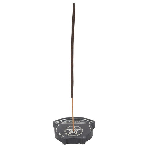 Resin Incense Holder - Cauldron with Pentagram - Something Different Gift Shop