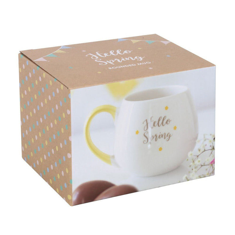 Rounded Ceramic Mug - Hello Spring - Something Different Gift Shop