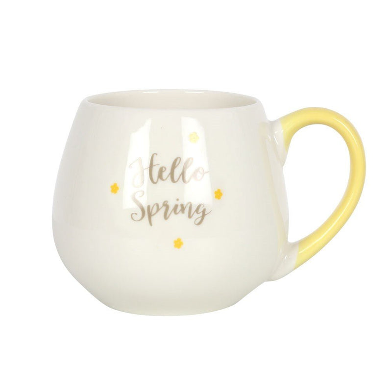 Rounded Ceramic Mug - Hello Spring - Something Different Gift Shop