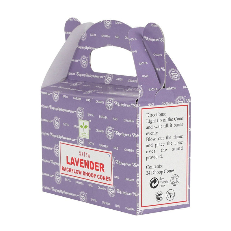 Satya Backflow Dhoop Cones - Lavender - Something Different Gift Shop