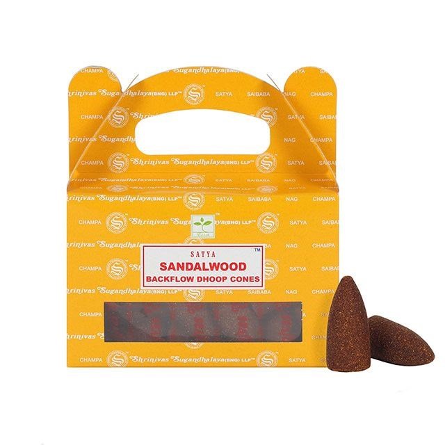 Satya Backflow Dhoop Cones - Sandalwood - Something Different Gift Shop