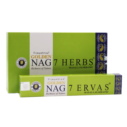 Satya Golden Nag Incense Sticks - Seven Herbs 15g - Something Different Gift Shop