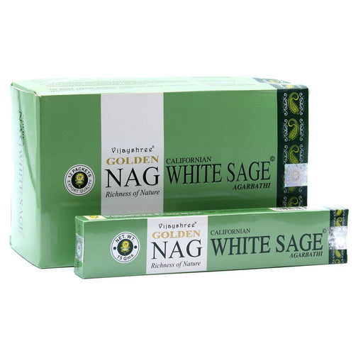 Satya Golden Nag White Sage Incense Sticks 15g - Something Different Gift Shop