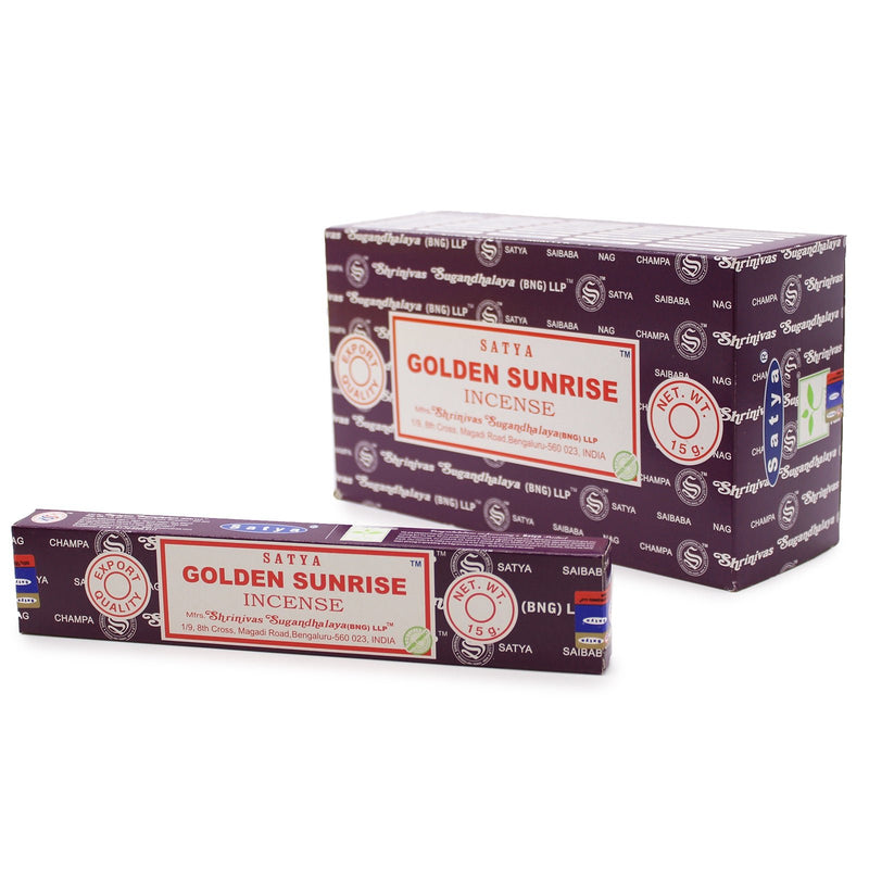 Satya Golden Sunrise Incense Sticks 15g - Something Different Gift Shop