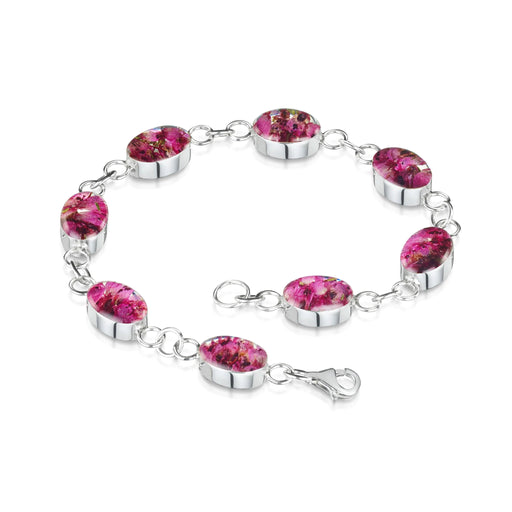 Shrieking Violet Silver Bracelet - Heather Oval Links - Something Different Gift Shop
