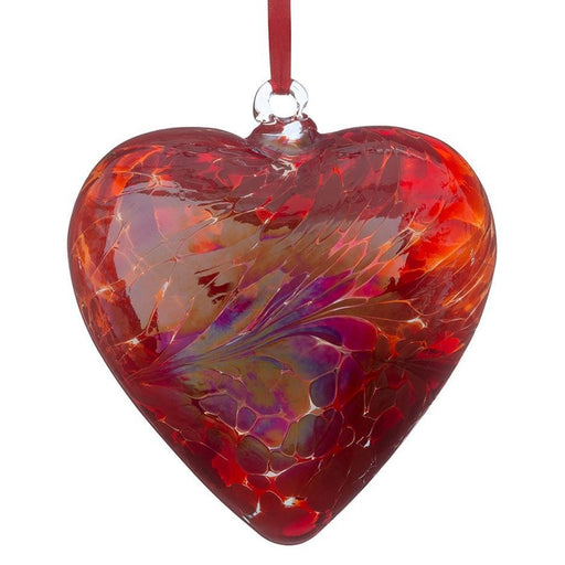Sienna Glass 12cm Friendship Heart - Red - Something Different Gift Shop
