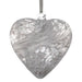 Sienna Glass 8cm Friendship Heart - White - Something Different Gift Shop