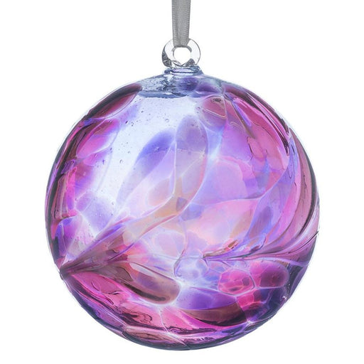Sienna Glass Birthstone Ball - February - Something Different Gift Shop