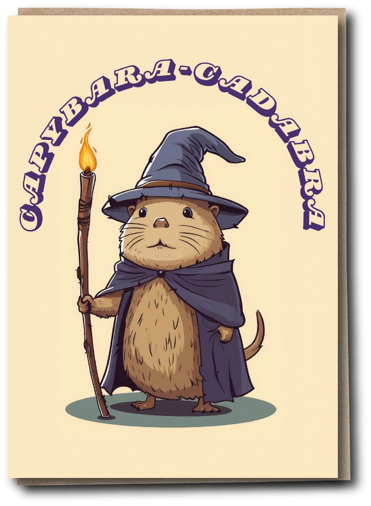 Capybara Wizard Greeting Card - Magical Wishes — Something Different ...