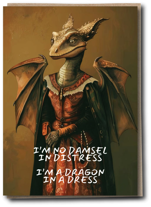 Silly Sausage Cards - Dragon Dress - Something Different Gift Shop