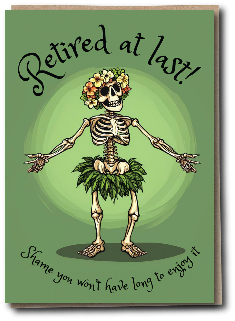 Silly Sausage Cards - Retired At Last - Something Different Gift Shop