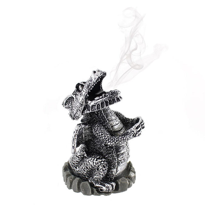 Silver Dragon Incense Cone Burner - Something Different Gift Shop