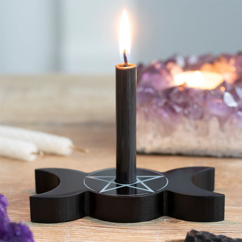 Spell Candle Holder - Triple Moon - Something Different Gift Shop