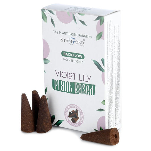 Stamford Violet Lily Plant Based Backflow Incense Cones - Something Different Gift Shop