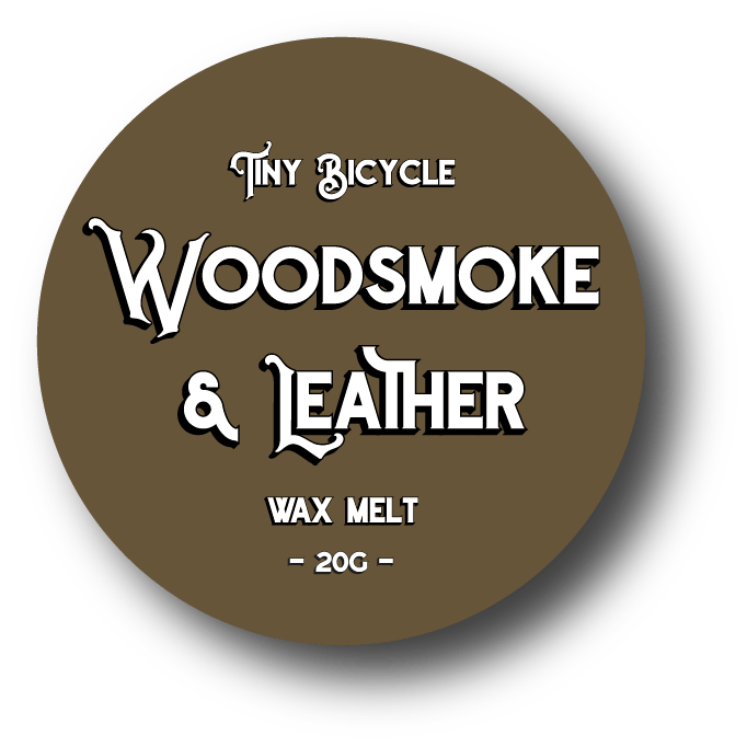 Tiny Bicycle Woodsmoke & Leather Mini Wax Melt - Something Different Gift Shop