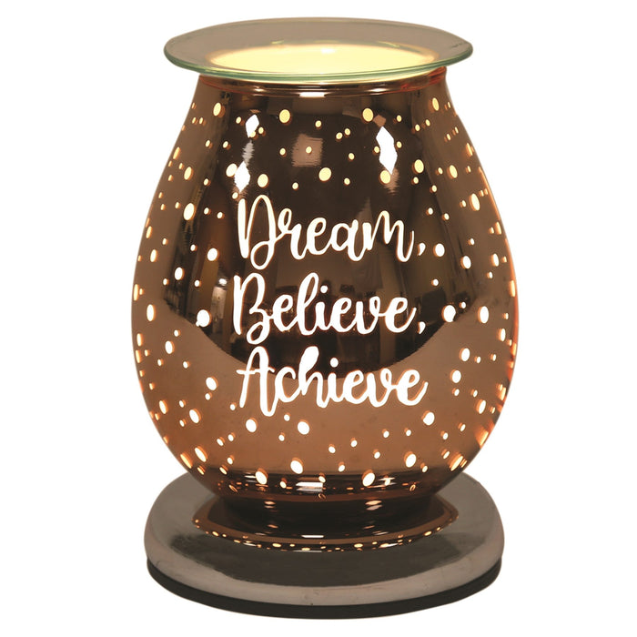 Touch Electric Wax Warmer - Burnt Copper Dream Believe Achieve - Something Different Gift Shop