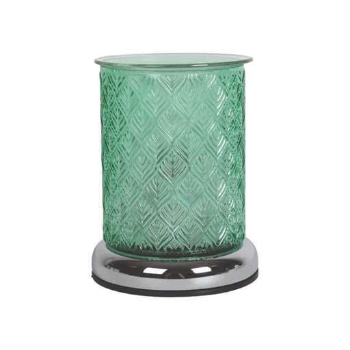Touch Electric Wax Warmer - Green Glass Leaf - Something Different Gift Shop
