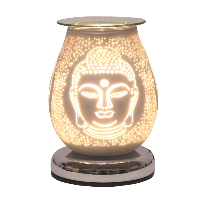 Touch Electric Wax Warmer - White Satin Buddha - Something Different Gift Shop
