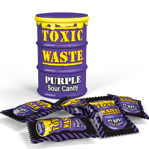 Toxic Waste Purple Drum Extreme Sour Candy 42g - Something Different Gift Shop