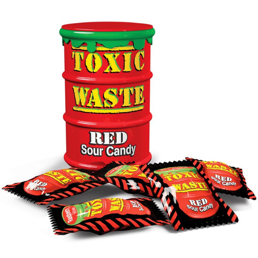 Toxic Waste Red Drum Extreme Sour Candy 42g - Something Different Gift Shop