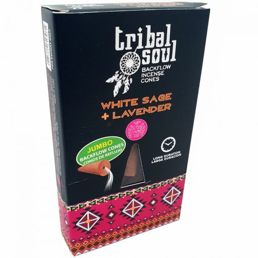 Tribal Soul Back Flow Cones - White Sage & Lavender - Something Different Gift Shop