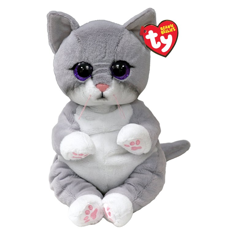 Ty Beanie Bellies - Morgan Grey Cat Medium - Something Different Gift Shop