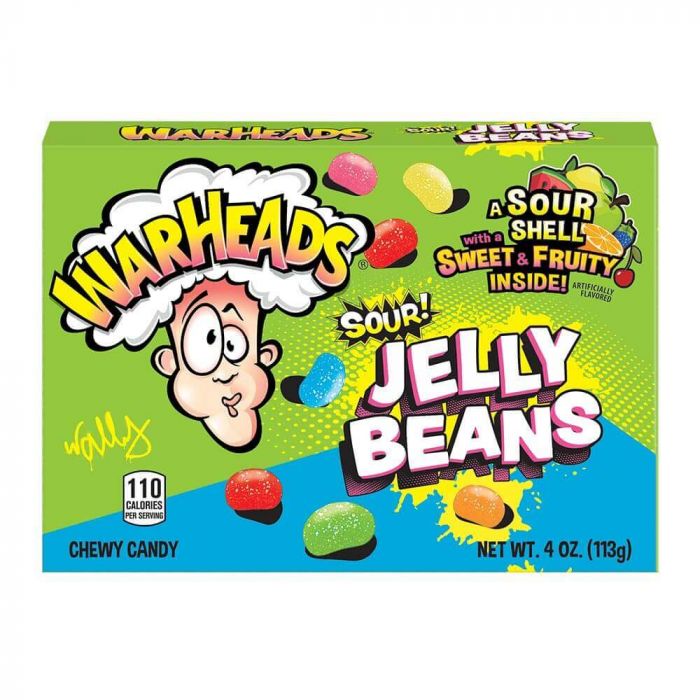 Warheads Sour Jelly Beans 113g Theatre Box - Something Different Gift Shop