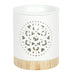 White Ceramic Warmer - Mandala - Something Different Gift Shop