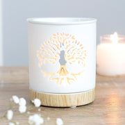 White Ceramic Warmer - Tree of Life - Something Different Gift Shop