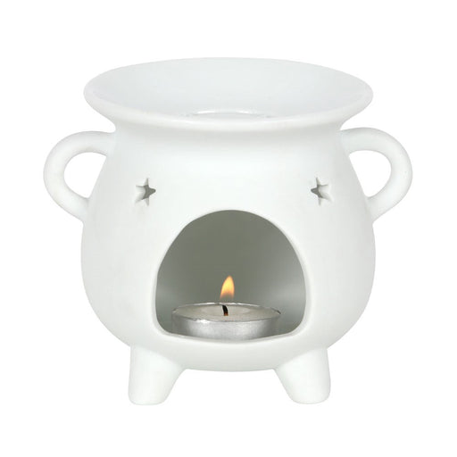 White Mystical Moon Cauldron Warmer - Something Different Gift Shop