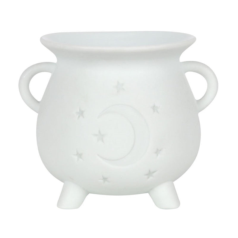 White Mystical Moon Cauldron Warmer - Something Different Gift Shop
