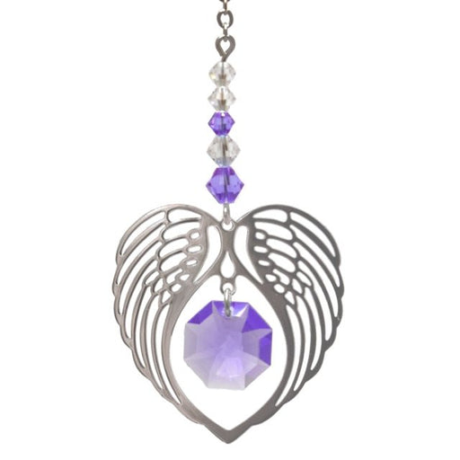 Wild Things Angel Wing Heart - Light Amethyst - Something Different Gift Shop