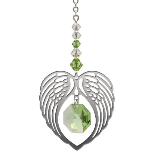 Wild Things Angel Wing Heart - Peridot - Something Different Gift Shop