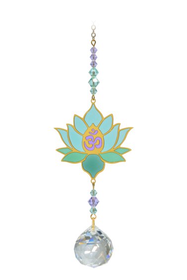 Wild Things Crystal Dreams - Lotus with Om Aurora - Something Different Gift Shop