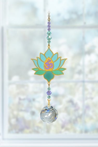 Wild Things Crystal Dreams - Lotus with Om Aurora - Something Different Gift Shop