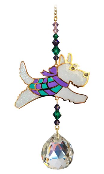 Wild Things Crystal Dreams - Scottie Dog Purple & Green - Something Different Gift Shop