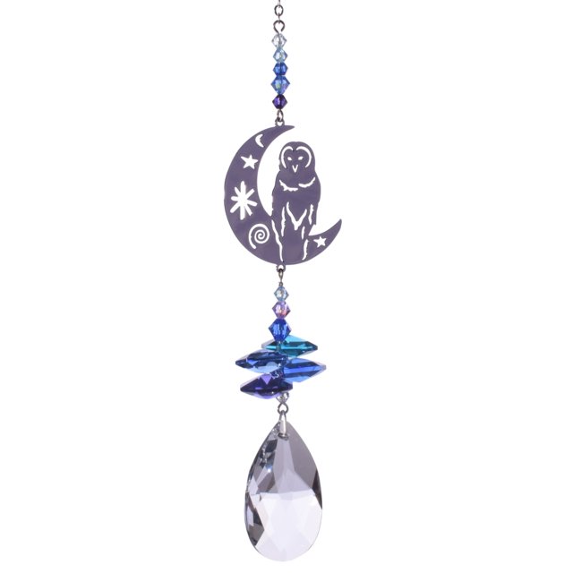 Wild Things Crystal Fantasy Small - Barn Owl Moonlight - Something Different Gift Shop