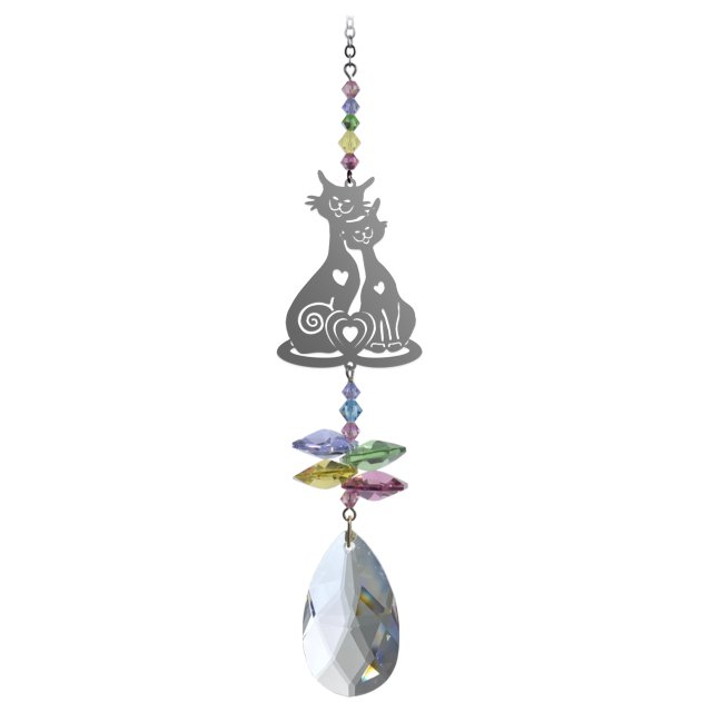 Wild Things Crystal Fantasy Small - Cats In Love Confetti - Something Different Gift Shop