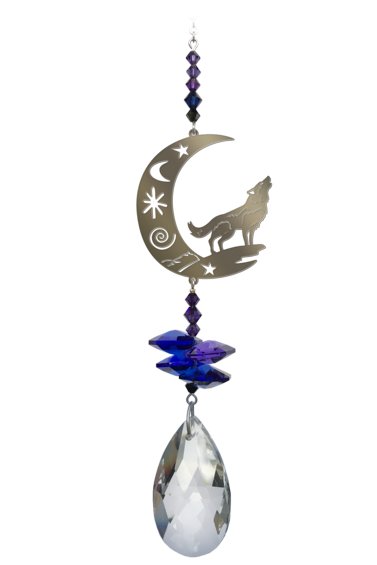 Wild Things Crystal Fantasy Small - Howling Wolf Midnight - Something Different Gift Shop