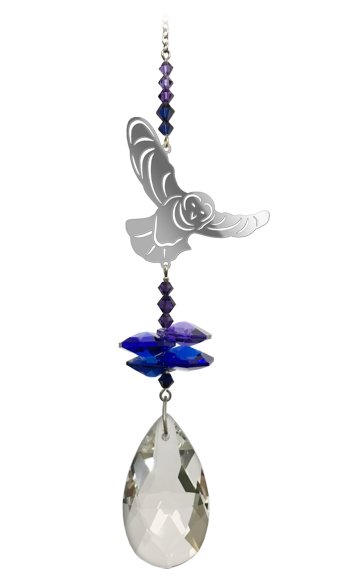 Wild Things Crystal Fantasy Small - Owl In Flight Midnight - Something Different Gift Shop