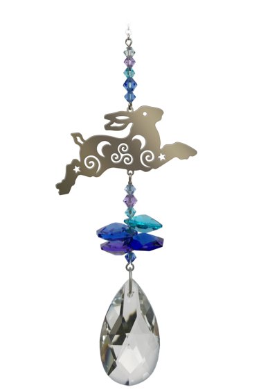 Wild Things Crystal Fantasy Small - Running Hare Moonlight - Something Different Gift Shop