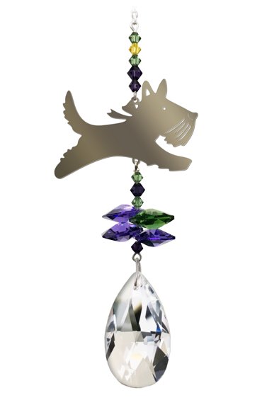 Wild Things Crystal Fantasy Small - Scottie Dog Purple & Green - Something Different Gift Shop