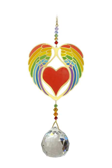 Wild Things Crystal Wonders - Angel Wing Heart Rainbow - Something Different Gift Shop