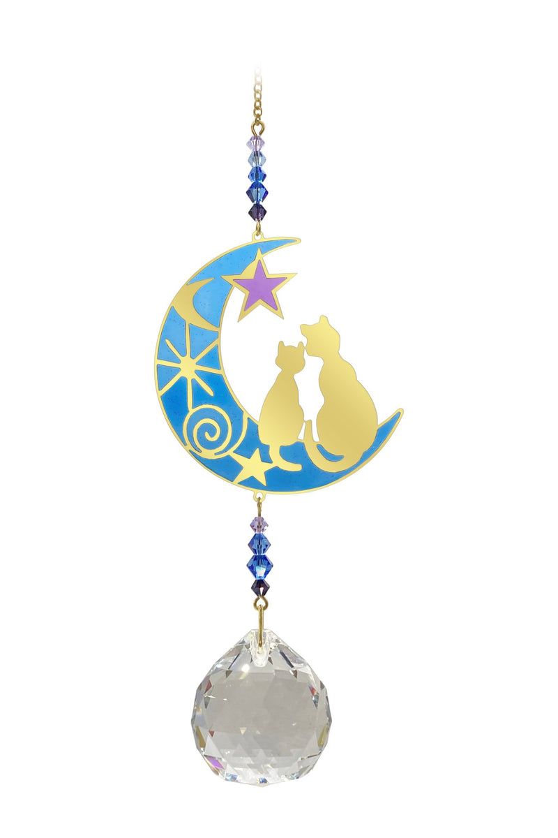 Wild Things Crystal Wonders - Two Cats Moonlight - Something Different Gift Shop