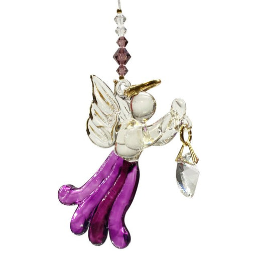 Wild Things Fantasy Glass Angel - Amethyst - Something Different Gift Shop