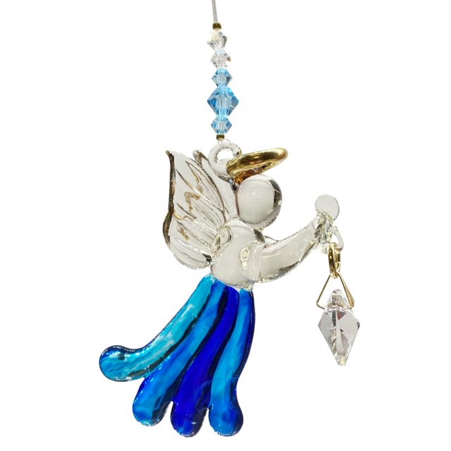 Wild Things Fantasy Glass Angel - Aquamarine - Something Different Gift Shop