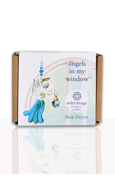 Wild Things Fantasy Glass Angel - Blue Topaz - Something Different Gift Shop